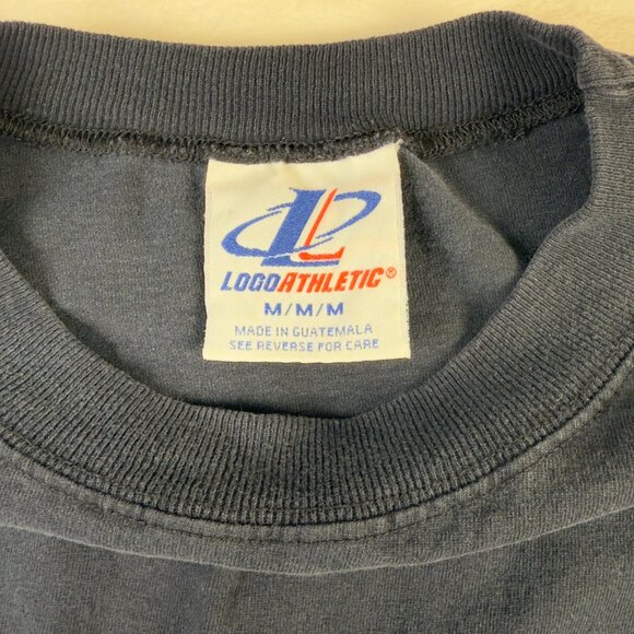 Vintage 90s Chicago Bulls T-Shirt Black Unisex‎ M Embroidered Streetwear - Picture 4 of 8